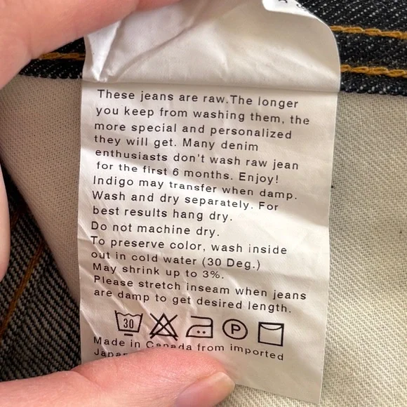 Naked & Famous Denim Weird Guy Left Hand Twill Selvedge Raw Japanese Jeans Sz 30 - Picture 8 of 8